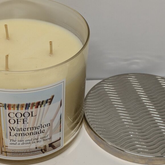 NEW! Bath & Body Works Watermelon Lemonade- 3-Wick Jar Candle - Picture 3 of 4